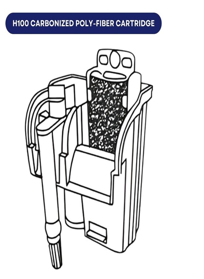 فلتر دوفين H100 المعلق لأحواض أسماك الزينة | نظام ترشيح ميكانيكي وبيولوجي متكامل | معدل التدفق: 350 لتر/ساعة | مناسب لأحواض سعة 50 لترًا | (أصلي من متجر توناي) - Image 4